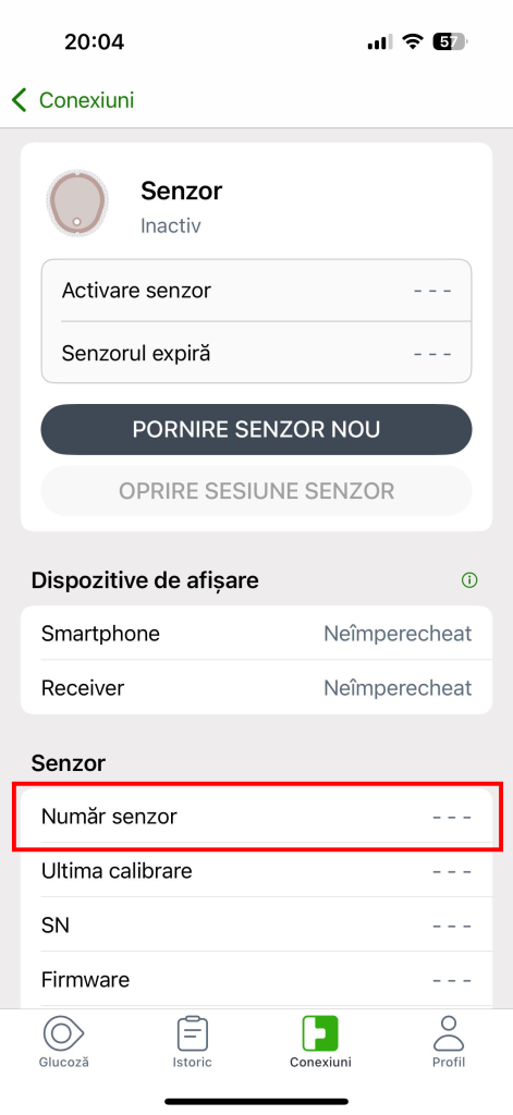 SN Dexcom ONE+ App