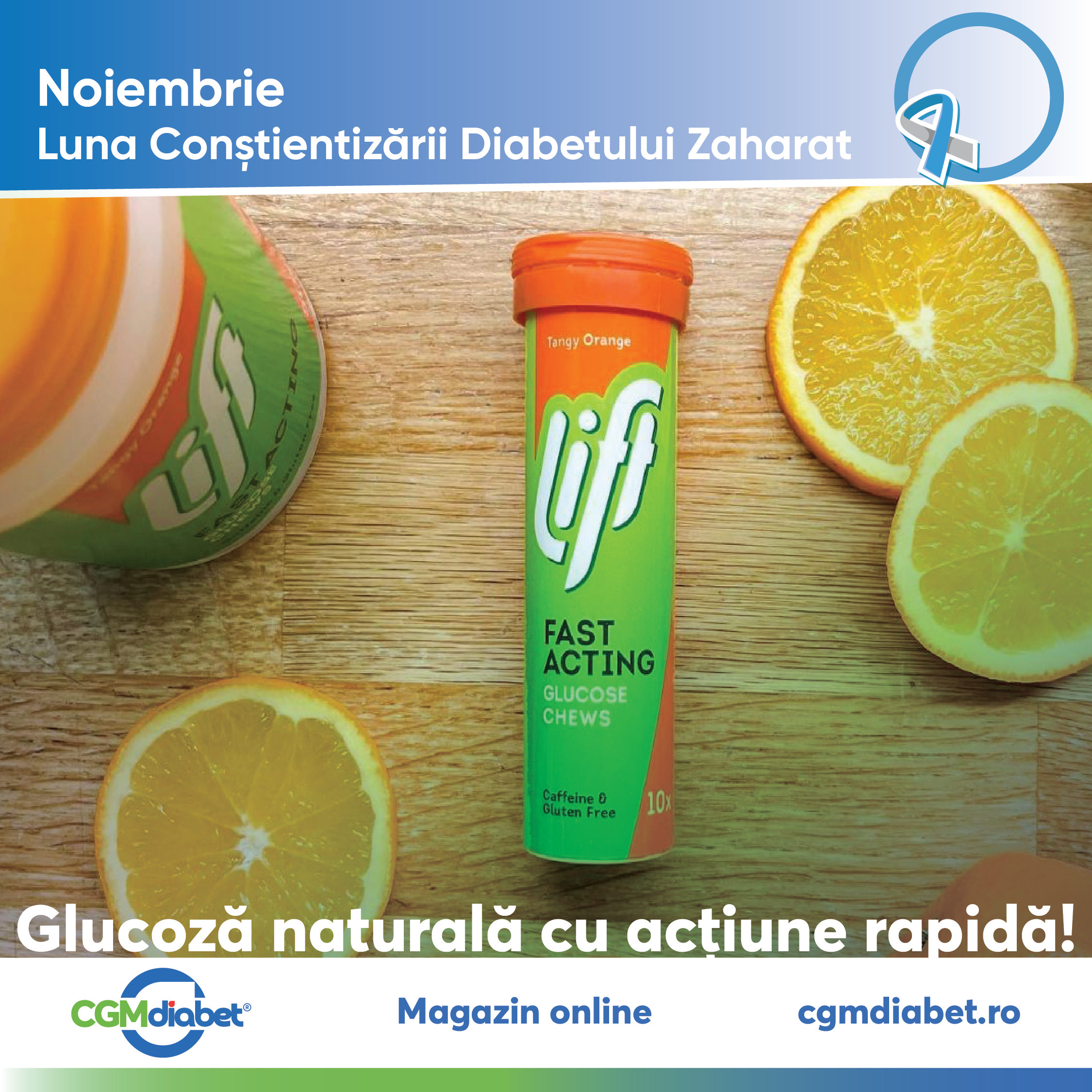 CGMDiabetRomania, diabet, viatacudiabet, diabetzaharattip1, Glucoza, EnergieRapida, Lift, Diabet, CGMDiabet, TableteMasticabile